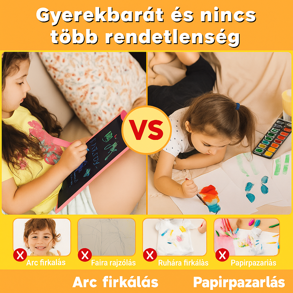 KidScrib™ LCD Író- és Rajztábla – 8.5”, 10”, 12”