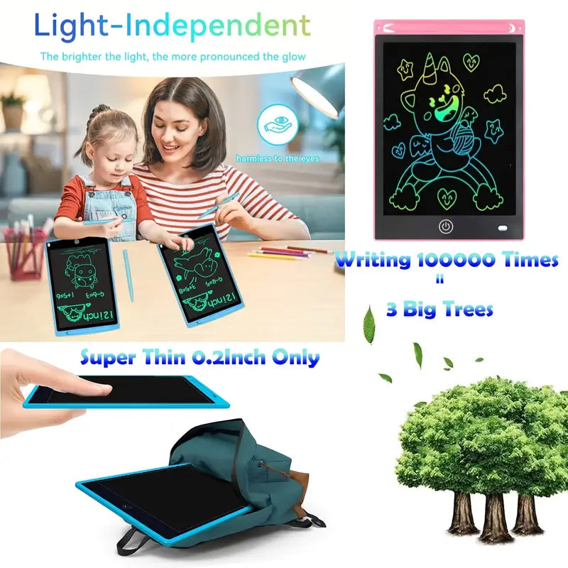 KidScrib™ LCD Író- és Rajztábla – 8.5”, 10”, 12”